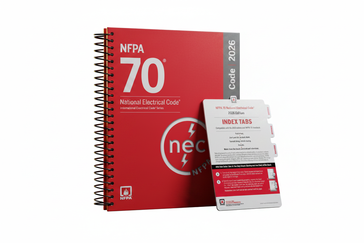 NFPA 70 Spiralbound Bundle - White Background Editorial